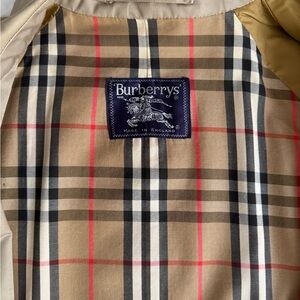 Vintage Burberry Men's Tan Trench Coat